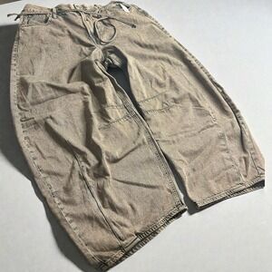 NWT Womens GAP Horseshoe Barrel Leg High Rise Baggy Denim Jeans 38x27 18R